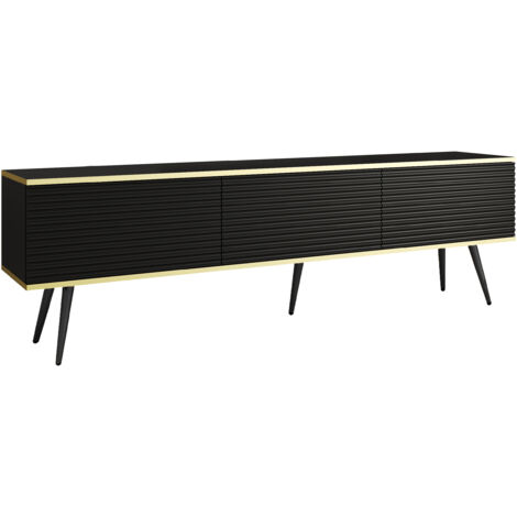 Mobile TV : Antracite, gambe cromate, 100 x 52 x 32 cm