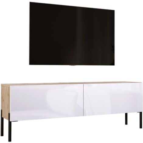 Mobile TV : Antracite, gambe cromate, 170 x 52 x 32 cm