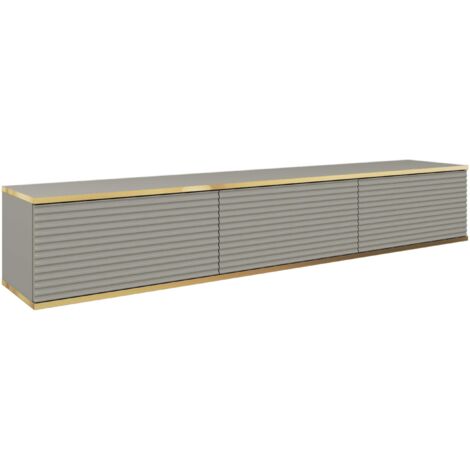 Mobile TV : Antracite, gambe dorate, 100 x 52 x 32 cm