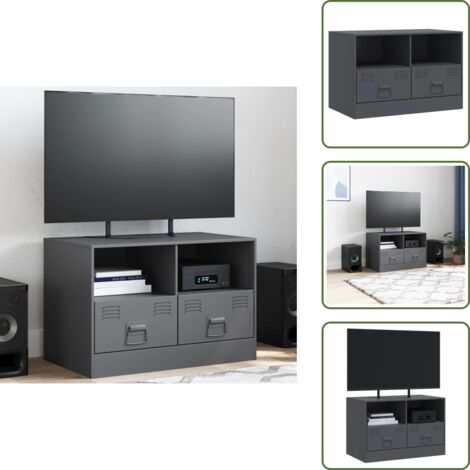 Mobile TV antracite - vidaXL Mobile TV Antracite 67x39x44 cm in Acciaio - Mobile TV con cassetti