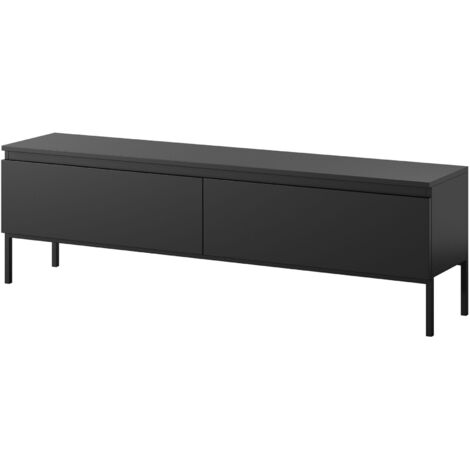 Mobile TV Bemmi, 150 cm, nero con gambe nere