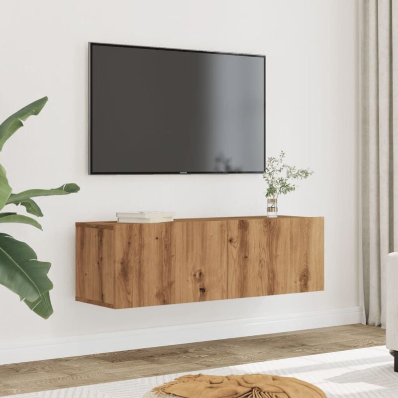 Mobili tv a Parete 2pz Rovere Artigianale 100x30x30 cm - Vidaxl