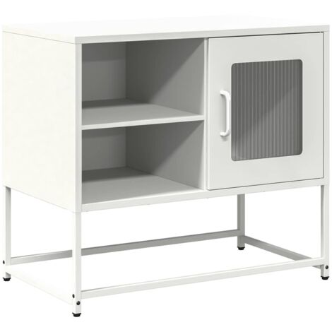 Mobile TV Bianco 68x39x60,5 cm in Acciaio vidaXL 681673