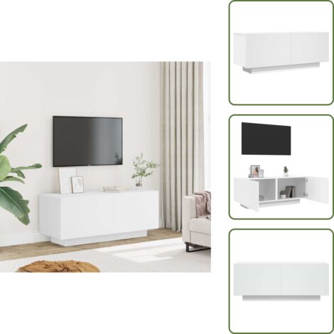 Mobile TV Bianco - vidaXL Mobile Porta TV Bianco 100x35x40 cm in Legno Multistrato - Mobile TV con Armadi