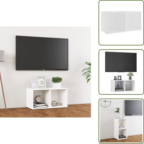 Mobile TV Bianco - vidaXL Mobile Porta TV Bianco 72x35x36,5 cm in Legno Multistrato - Supporto TV