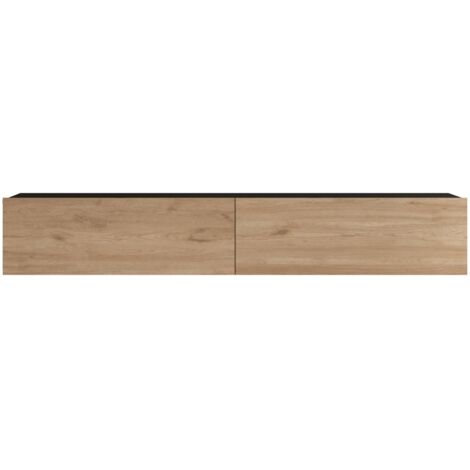 Mobile TV con 2 ante 295 x 180 x 315 cm effetto rovere nero 030007791