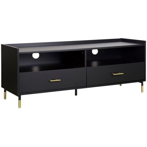 Mobile TV con 2 cassetti Tedy Black - Atmosphera