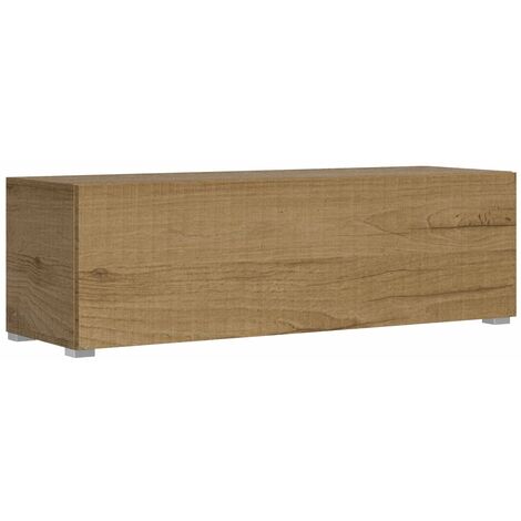 Mobile TV con Anta a Ribalta e Passacavi 133,6x40x39,6 cm con piedini Quercia Naturale