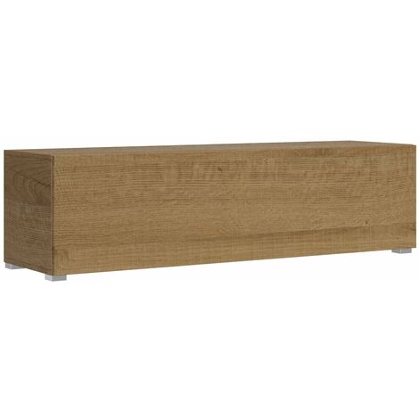 Mobile TV con Anta a Ribalta e Passacavi 153,6x40x39,6 cm con piedini Quercia Naturale