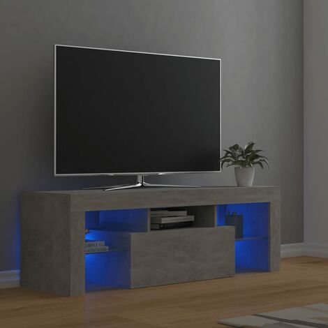 Mobile TV con cassetto a ribalta scomparti e LED disponibili vari colori colore : Cemento