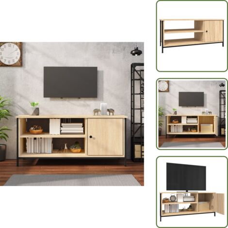 Mobile TV con piano decorativo - vidaXL Mobile Porta TV Rovere Sonoma 100x40x45 cm in Legno Multistrato - Mobile TV con anta