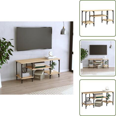 Mobile TV con ripiani - vidaXL Mobile Porta TV Rovere Sonoma 102x35x45,5 cm Legno Multistrato - Mobile TV con piano decorativo