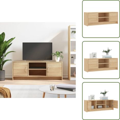 Mobile TV con scomparti - vidaXL Mobile per TV Rovere Sonoma 102x30x37,5 cm Legno Multistrato -