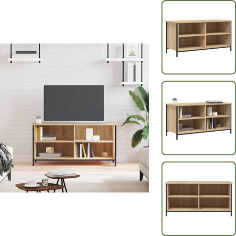 Mobile TV con vani - vidaXL Mobile Porta TV Rovere Sonoma 100x40x50 cm in Legno Multistrato - Mobile TV con supporto DVD