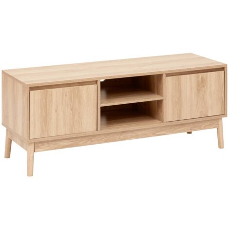 Mobile tv effetto rovere naturale abana con 2 armadietti - 5five