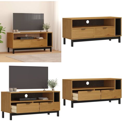 Mobile TV FLAM 110x40x50 cm in Legno Massello di Pino - Mobile TV - Mobile TV in legno massello