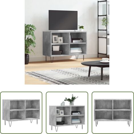 Mobile TV Grigio Cemento -  Mobile Porta TV Grigio Cemento 69,5x30x50 cm Legno Multistrato