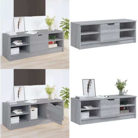 Mobile TV Grigio Sonoma 102x35,5x36,5 cm in Legno Multistrato - Mobile per stereo - Mobile con mensole