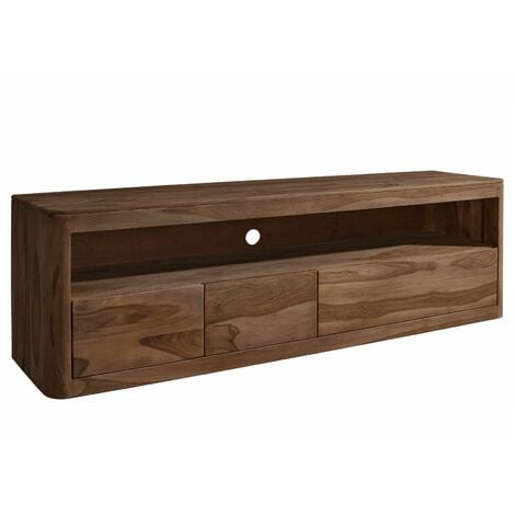 mobile TV in legno di Shesham / Acacia 190x50x60 smoked cherry tinto TORONTO 147