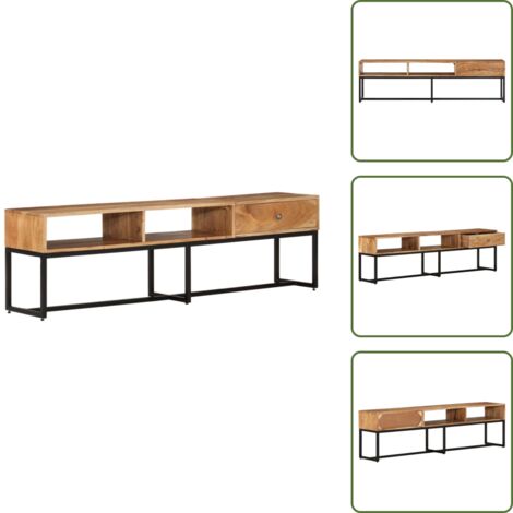 Mobile TV in legno massello - vidaXL Mobile Porta TV 160x30x45 cm in Legno Massello di Acacia -