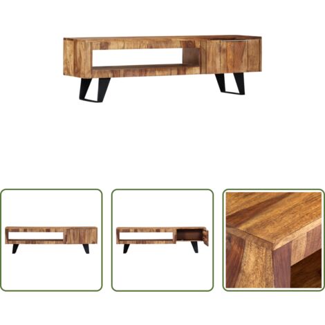 Mobile TV in Legno -  Mobile Porta TV 140x30x40cm in Legno Massello di Acacia