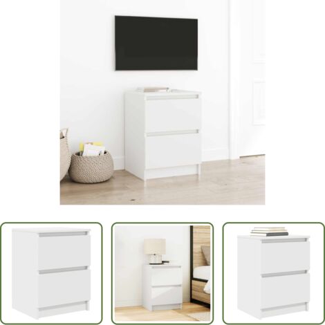 Mobile TV in legno -  Mobile Porta TV Bianco 40x35x54 cm in Legno Multistrato
