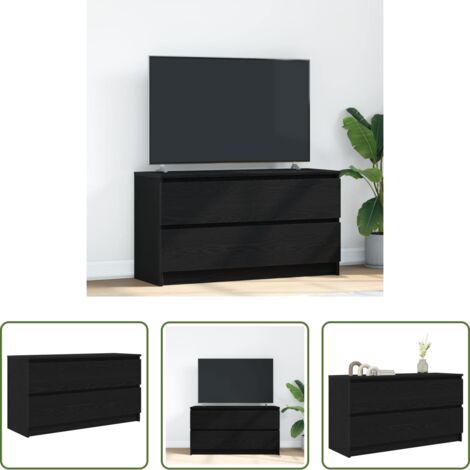 Mobile TV in legno -  Mobile Porta TV Nero 100x35x54 cm in Legno Multistrato