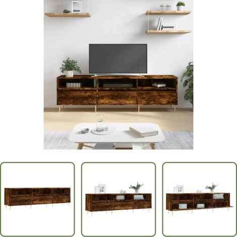 Mobile TV in legno -  Mobile Porta TV Rovere Fumo 150x30x44,5 cm in Legno Multistrato