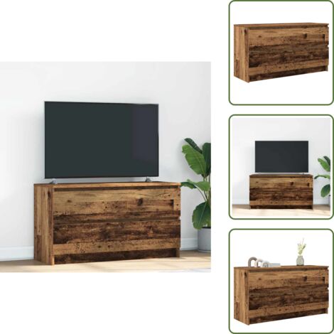 Mobile TV in legno tecnico - vidaXL Mobile Porta TV Legno Antico 100x35x54 cm in Legno Multistrato - Mobile TV con piano d'appoggio