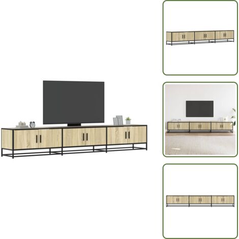 Mobile TV in metallo - vidaXL Mobile per TV Rovere Sonoma 240x35x41 cm in Truciolato - Mobile TV con scomparti