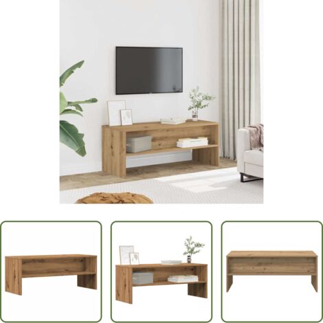 Mobile TV in truciolato -  Mobile Porta TV Rovere Artigianale 100x40x40 cm in Truciolato