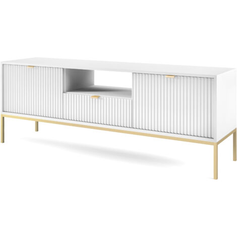 Mobile TV: Labrador, oro, 154 x 56 x 39 cm, maniglie dorate