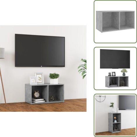 Mobile TV Legno - vidaXL Mobile Porta TV Grigio Cemento 72x35x36,5 cm Legno Multistrato - TV Supporto