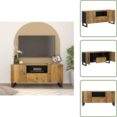 Mobile TV mango - vidaXL Mobile TV 105x33,5x46cm Legno Massello Mango Legno Multistrato -