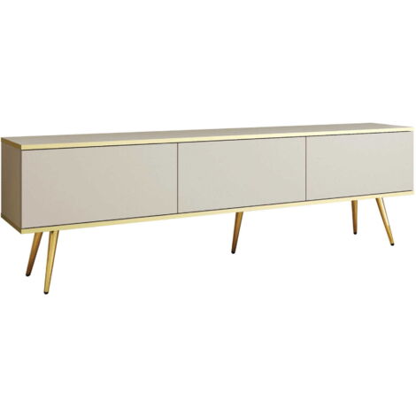 Mobile TV, marmo Nero Opaco/Nero royal, 175 x 30 x 32 cm, apertura push-to-open