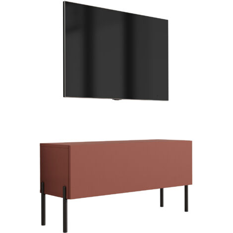Mobile TV : Marrone Caramello, 100 x 52 x 32 cm, gambe dorate