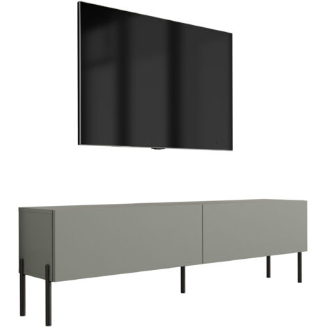 Mobile TV : Marrone Caramello, 140 x 52 x 32 cm, gambe nere