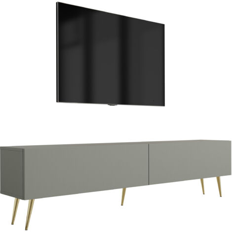 Mobile TV : Marrone Caramello, 170 x 52 x 32 cm, Gambe dorate