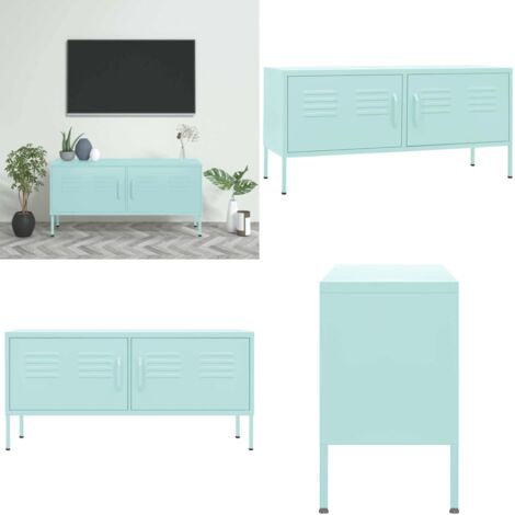 Mobile TV Menta 105x35x50 cm in Acciaio - Mobile TV menta - Mobile TV verde menta