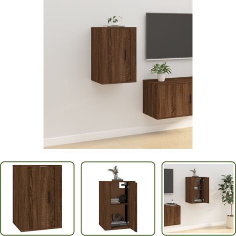 Mobile TV -  Mobile Porta TV a Parete Rovere Marrone 40x34,5x60 cm