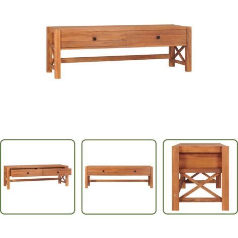 Mobile TV -  Mobile TV 140x40x45 cm in Legno di Teak