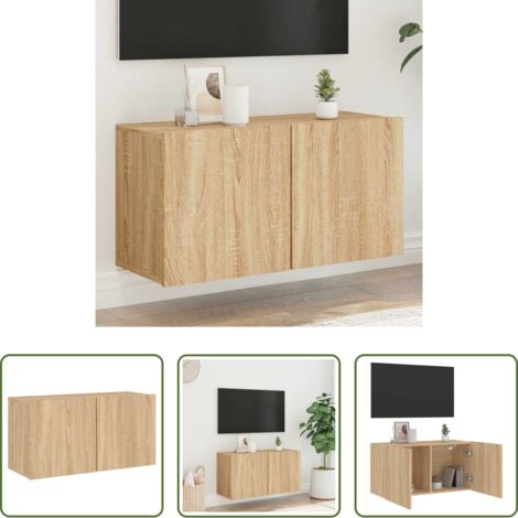 Mobile TV -  Mobile TV a Parete Rovere Sonoma 80x30x41 cm