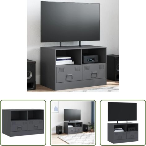 Mobile TV -  Mobile TV Antracite 67x39x44 cm in Acciaio