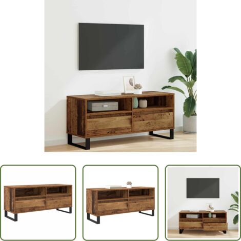 Mobile TV -  Mobile TV con cassetto Legno vecchio 100 x 34,5 x 44,5 cm