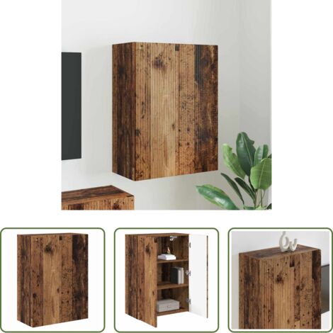Mobile TV -  Mobile TV da parete Legno vecchio 59,5 x 31 x 80 cm