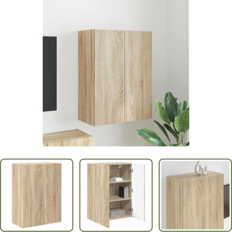 Mobile TV -  Mobile TV da parete Rovere Sonoma 59,5 x 31 x 80 cm