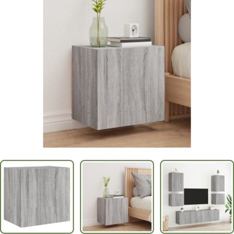 Mobile TV -  Mobile TV Parete Grigio Sonoma 40,5x30x40 cm Legno Multistrato