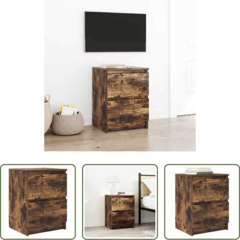 Mobile TV -  Mobile TV Rovere Fumo 40x35x54 cm in Legno Multistrato