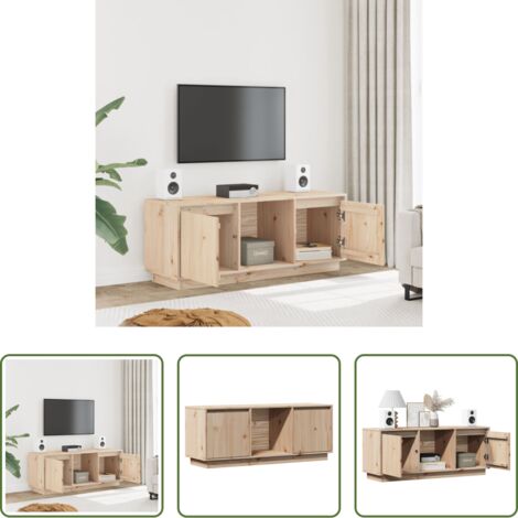 Mobile TV moderno -  Mobile Porta TV 110,5x35x44 cm in Legno Massello di Pino