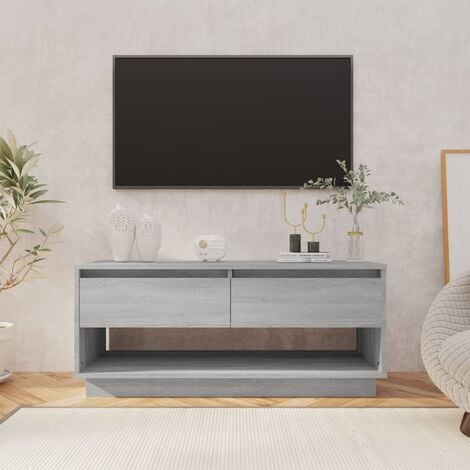 Mobile TV Moderno - Porta TV Grigio Sonoma 102x41x44 cm in Truciolato BV650585 - BonneVie